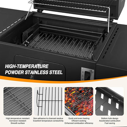 PS9900 15-28 Inch Charcoal Tray Replacement Parts for Smoke Hollow,Charcoal Basket for 47183T-21 6500 6800 8500 47183T HC4518L PS9500 SH5000 SH7000 SH19030119 SH19030219 SH9916 Smoke Hollow Grill Part