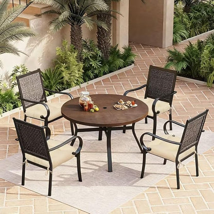 Outdoor Chair Cushions Set of 2, 19"x19" Tufted Outdoor Seat Cushions, Waterproof Patio Furniture Cushions,Beige
