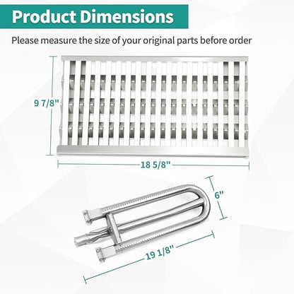 Ceramic Rod Radiant Tray Stainless Steel Grill Heat Plates Grill Burners Briquette Tray for DCS Grill Parts Replacement for DCS36 BGB36-BQARL, DCS48 BGB48-BQARN, 27DBQR, DCS27FS-BQR