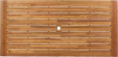 Christopher Knight Home Balew Patio Acacia Wood Dining Table, Indoor and Outdoor Dining Room Table for 6-8 Persons, Rectangular Dining Table for Backyard/Garden, Teak