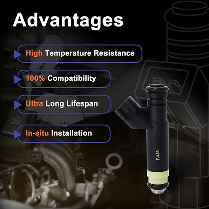 HiSport FJ463 Fuel Injector 1PC Compatible with Ford Ranger 2002-2008 V6 3.0L,Mazda B3000 2002-2007 V6 3.0L Replace 4L5Z9F593A FJ463 8001470N