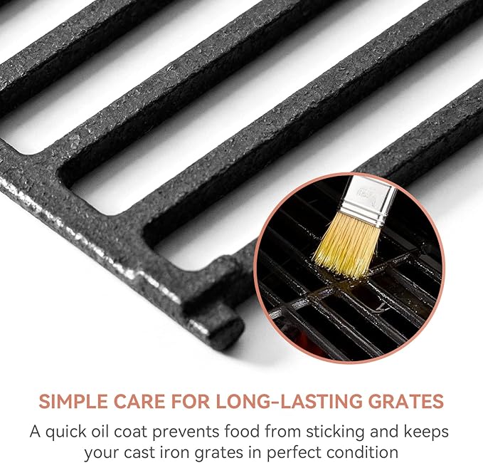 463365021 Cast Iron Grill Grates for Charbroil Performance 4 Burner 463350521 463352521 463354021 463365522, 17 Inch Cooking Grid for Charbroil Grill Parts 463366022 G426-0004-W1 G426-0005-W1