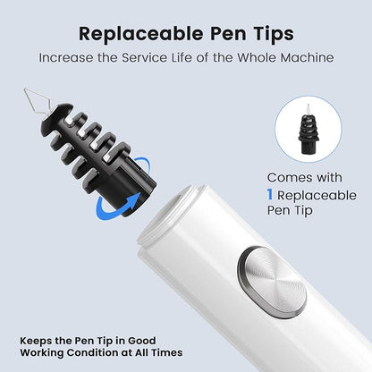 Caydo Thread Burner with A Replacement Tip, Rechargeable Thread Zapper for Burning and Trimming, with Indicator Light for Beading, Weaving, Sewing & Jewelry Making