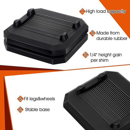 4 PCs 1/4'' Griddle Leveling Shims Kit Compatible with Blackstone Griddle, Rubber Grill Levelers Outdoor for Most Grills, Keep Flat Top Grill in Level, Patent Pending