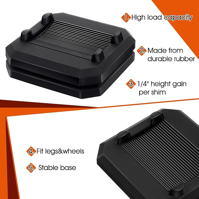 Griddle Leveling Shims Kit Compatible with Blackstone Griddle, Rubber Grill Levelers Outdoor for Most Grills, Keep Flat Top Grill in Level, Patent Pending