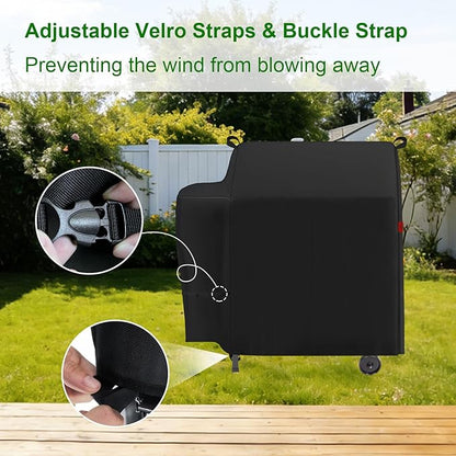 Grill Cover Fits Traeger Tailgater 20 Portable Pellet Grill (TFB30KLF),Outdoor Full-Length Heavy Duty Waterproof 600D BBQ Cover, Compared to Traeger BAC374
