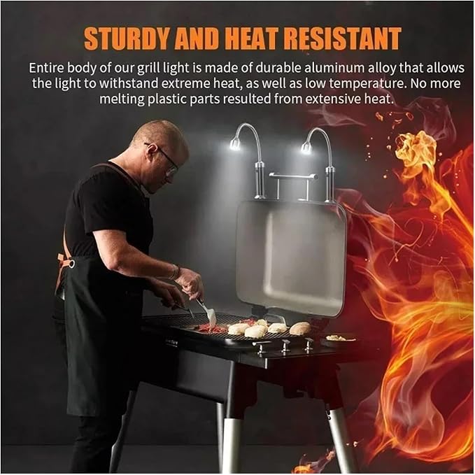 BBQ Outdoor BBQ Barbecue Grill Led Grill Lights Adjustable Flexible Led 360 Degrees Heat Resistant Lamps Lantern Accessories