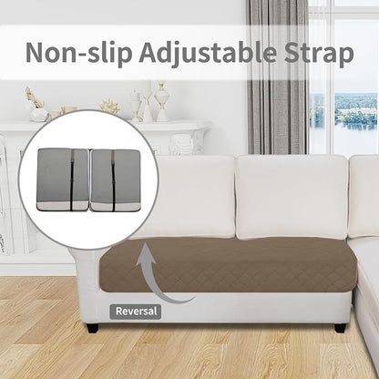 Easy-Going Sectional Couch Covers for Dogs L Shape Sofa Cover Reversible Sofa Slipcover Chaise Lounge Cover Furniture Protector Cover for Pets Dog Cat (30 x 50 inches, Camel/Ivory) | Camel/Ivory, Soft Sofa Slipcover For Dogs, Fits Left/Right Chaise Lou...