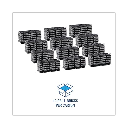 3M Grill-Brick Grill Cleaner GB12, 12 Pack of 3.5 in x 4 in x 8 in Grill Bricks, Heavy Duty, Cleans Away Carbonized Grease and Oil, Flat Top Griddle Cleaning, Commerical Kitchen