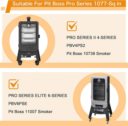 Smoker Door Latch Replacement for Pit Boss 1077, Pro Series II 4, PBV4PS2 | for Pitboss 10739 Smoker Door Latch, 4 Pcs Screws included, for Most Vertical Square Smokers