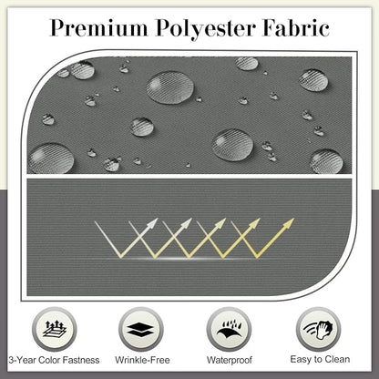 Cozyide Outdoor Chair Cushions, Waterproof Patio Seat Cushions with Adjustable Straps, Round Corner Patio Chair Cushions for Garden, Dark Grey, 17x16x2 Inch (Pack of 2)