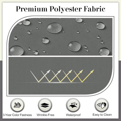 Cozyide Outdoor Chair Cushions, Waterproof Patio Seat Cushions with Adjustable Straps, Round Corner Patio Chair Cushions for Garden, Dark Grey, 17x16x2 Inch (Pack of 4)