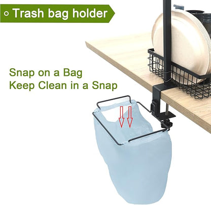 Griddle Caddy for Blackstone, 5-in-1 Outdoor Grill Organizer with Hanging Trash Bag Holder | Grill Tool Holder for Camping BBQ Accessories Storage | Grilling Gifts for Men, Dad, Father's Day