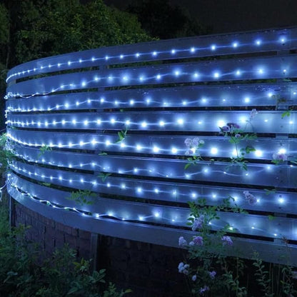 QITONG Solar Rope Lights Outdoor Waterproof, 66ft 200 LED String Lights, 8 Modes Fairy Lights in Clear Thin Tube (White)