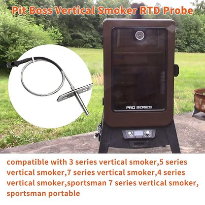 Replacement RTD Temperature Sensor for Pit Boss 3/5/7 Series,Pro Series II 4 Series,Sportsman 7 Series Vertical Smoker RTD Probe,Part Number : PBV357P1-36
