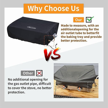 Cover for Blackstone 22 inch Griddle Water Resistant 600D Polyester Heavy Duty Flat top 22" Gas Grill Cover Exclusively Fits Blackstone 22" Griddle Cooking Station-22in Without Hood Cover