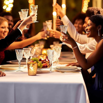 54 Inch X 100 Feet Plastic Table Cover Roll Premium Disposable Plastic Tablecloth for All Type/Shape Tables | Picnic, Party, Banquet, Birthdays, Weddings (White, 54 Inch X 100 Feet)