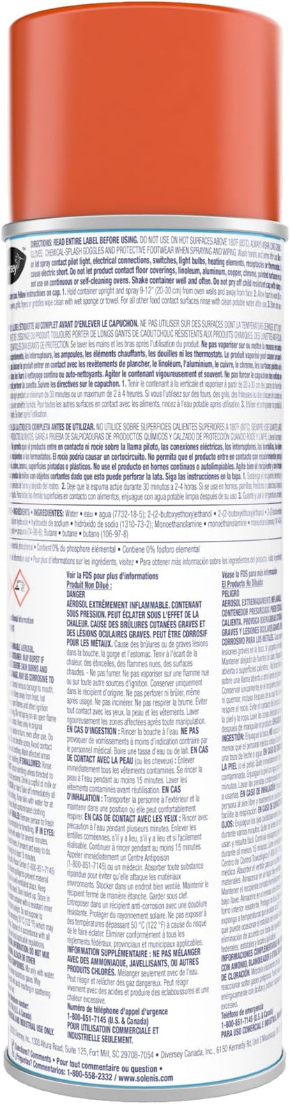 Diversey Break-Up Professional Oven & Grill Cleaner, Heavy Duty Grease Remover for Grill Grates, Ovens, Flat Tops & Vent Hoods, 19 oz Aerosol Spray