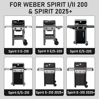 Utheer Porcelain-Enameled Cast Iron Cooking Grates for Weber Spirit 2025 Front-Control Models, 2PCS Replacement Grill Grate Set, Fits Spirit E-210 E-310 E-325 (2025), Replaces Weber 7637