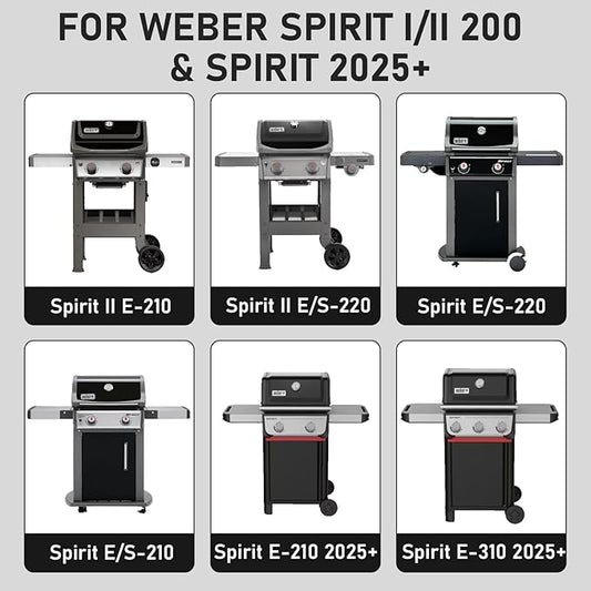 Utheer Porcelain-Enameled Cast Iron Cooking Grates for Weber Spirit 2025 Front-Control Models, 2PCS Replacement Grill Grate Set, Fits Spirit E-210 E-310 E-325 (2025), Replaces Weber 7637