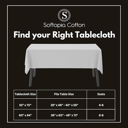 Table Cloth Rectangle 60x84, Kitchen Dining Indoor Outdoor Buffet Table Cover 100% Cotton Tabletop Table Cloth Decoration Parties BBQ Machine Washable, Orange