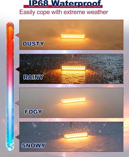 Front LED Grill Lights for Chevrolet Colorado GMC Canyon 2023-2026, Yellow | Colorado Canyon Raptor Lights, Upgrade front-end Style, Brightness amber LEDs with waterproof ABS, Easy no-drill 3M install