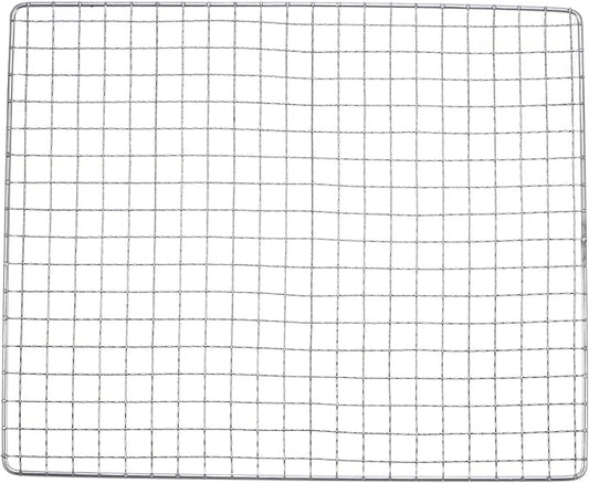 HARFINGTON Square BBQ Grill Net 12.6"x10.2" Stainless Steel Cross Wire Barbecue Mesh Mat for Baking Smoking Charcoal Grilling Roasting