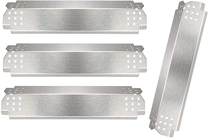 Grill Replacement Parts for Nexgrill 720-0830H, 720-0864, 720-0864M Gas Grills, 4 Pack Stainless Steel Grill Heat Plates Shield Tent, Burner Cover for Home Depot Nexgrill 4 Burner 720-0830H