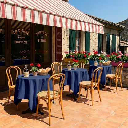 8 Pack Navy Blue Square Tablecloth 54 x 54 Inch | Wrinkle Resistant, Washable, Polyester Fabric, Square Table Cloth for Dining Party Banquet Buffet Wedding