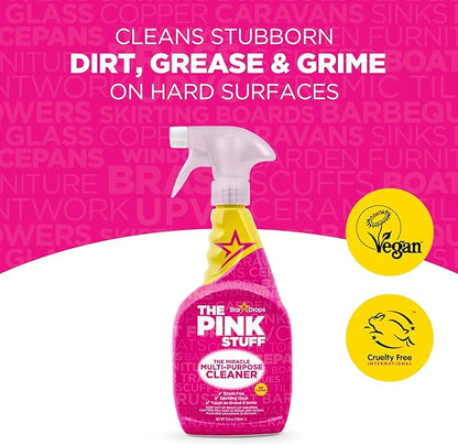 Stardrops The Pink Stuff Miracle Multi-Purpose Cleaner – Removes Grease, Grime, and Stains on Kitchens, Bathrooms, Floors, and More, 25 fl Oz (Pack of 2)