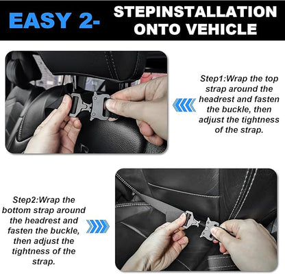 Rigid Molle Panels For Vehicles Truck Mount Rack Panel with Fire Extinguisher Mout & Hook and Loop Fasteners & Elastic Rope Tactical Seat Back Organizer Adjustable Versatile Panel