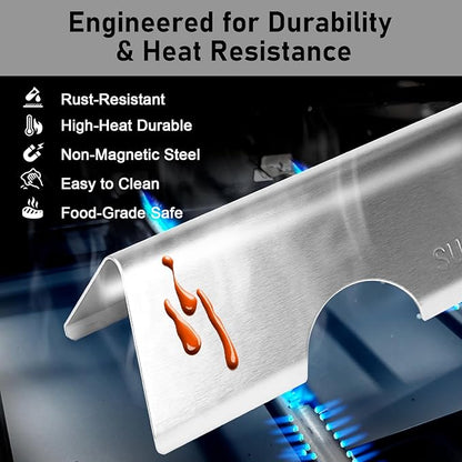 Uniflasy Grill Parts for Weber Genesis II E-410/E-415/E-435, Flavorizer Bars Heat Deflectors Replacements for Weber GS4 Genesis II LX E-440 66686 66041 66033, 17" Stainless Steel