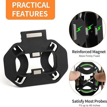 SIUDANGKA Magnetic Meat Probe Organizer, 3 Pack Upgraded Thermometer Probe Holder Grill Accessory Organizer Compatible with Traeger/Pit Boss/ThermoPro/Weber Probe