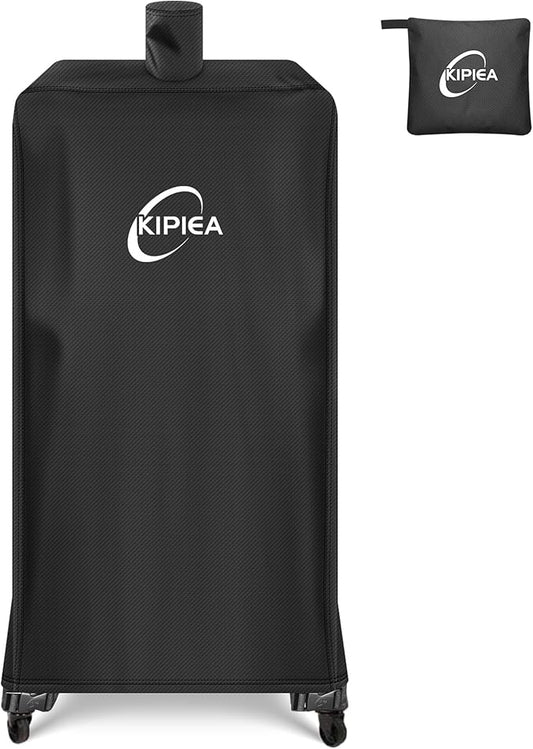 Kipiea 600D Heavy Duty Vertical Smoker Cover for Pit Boss 3/4 / 5/7 Series, Waterproof Pellet Grill Cover with Windproof Buckles, UV Resistant, No Tear, No Fading