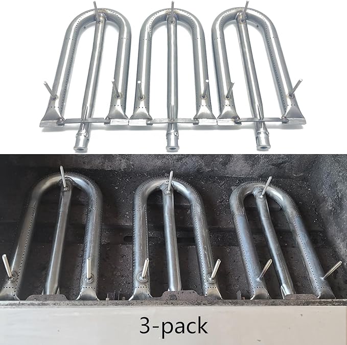 Heavey-Duty Stainless Steel 3-Piece Burner Replacement Parts for AOG, American Outdoor 24NB 24NG 24NP 24PC 30NB 30PC 36NB 36PC Gas Grills 14.5" x 6.25"