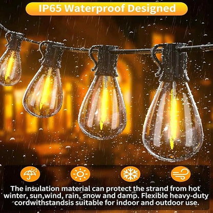 120FT Outdoor String Lights, LED Patio Lights with 30+2 Shatterproof S11 Edison Bulbs,Ultra Long Waterproof Hanging Lights for Backyard Deck Porch Party Decor Commercial Use 2700K