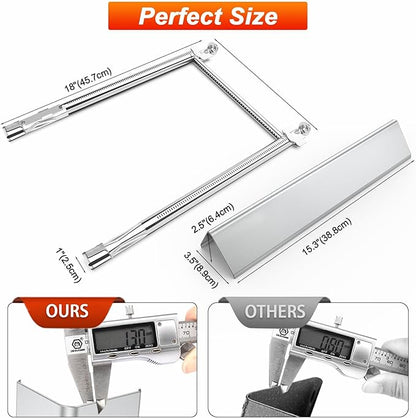Uniflasy 7635 Flavorizer Bars,69785 Grill Burner and 7642 Igniter for Weber Spirit I & II 200 with Front Control, Spirit E210, E220, S210, S220, for Weber 7635 Bars and 304 Stainless Steel Burner