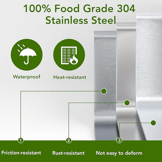 Electactic Food Grade 304 Stainless Steel BBQ Grill Table fits 20'' Tabletop Griddle, Outdoor Grill Table with 4 Foldable Legs, Portable Grill Stand for RV, Camping, Tailgating