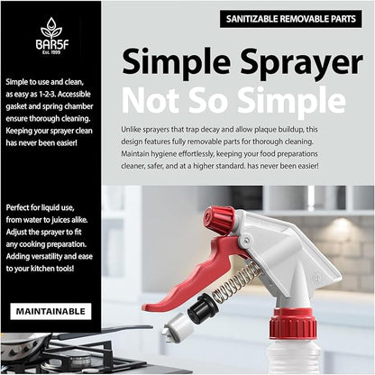 Bar5F Spray Bottles (16-Ounce, 2 Pack) for BBQ Grilling Smoking & Baking Food Grade Grill Spritzer Meat Smoker Butchers Tools & Chef Gadgets