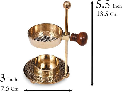Resin Incense Burner – Dual Use Tea Light or Charcoal Heated | Adjustable Brass Design for Frankincense, Myrrh & Copal | Spiritual Gift for Home Fragrance