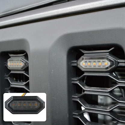 4X LED Front Grille Lights White External Grille Lamps for JB64 JB74 2019 2020 2021