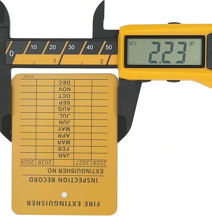 48-Pack Fire Extinguisher Inspection Tags, Monthly Maintenance Record Labels for 2026-2029, Durable Yellow Plastic for Indoor & Outdoor Use, Safety Compliance Tags for Fire Safety Inspections