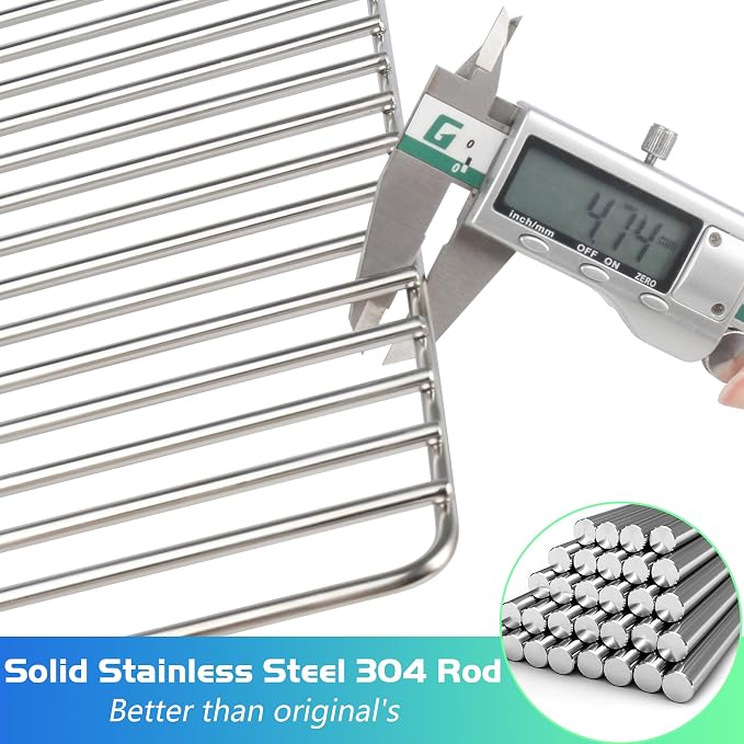 Ranger Grill Grate for Traeger Scout Trailhead Cooking Grates Portable Pellet Smoker Rack TFT18KLD TFT18PLDO TFT18KLH Grid Replacement Parts Accessory Tabletop Stainless Steel BBQ HDW422 KIT0824
