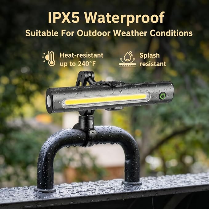 BBQ Grill Light Designed for Blackstone & Weber Grill, Blackstone Griddle Accessories, Rechargeable LED Light for Outdoor Grill Lighting, Smoker BBQ Grilling Gift for Men & Dad (Silver Gray)