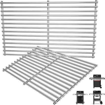 7638 7639 Grill Grates for Weber Spirit 2 Grill Parts GS4 Spirit II/I 300 SER,Spirit 700,Webber Spirit 400(2025 Y) Replacement for Weber Genesis Gold/Silver B/C, 7856 7860, Stainless Steel Accessories