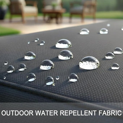 NettyPro Patio Cushion Covers Replacement Set 4 Water Repellent UV Resistant Outdoor Chair Seat Cushion Slipcover with Zipper and Tie, 24 x 24 x 4 Inch, Grey