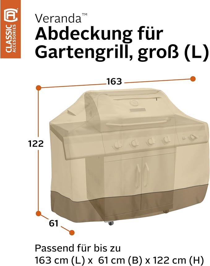 Classic Accessories Veranda Water-Resistant 64" BBQ Grill Cover