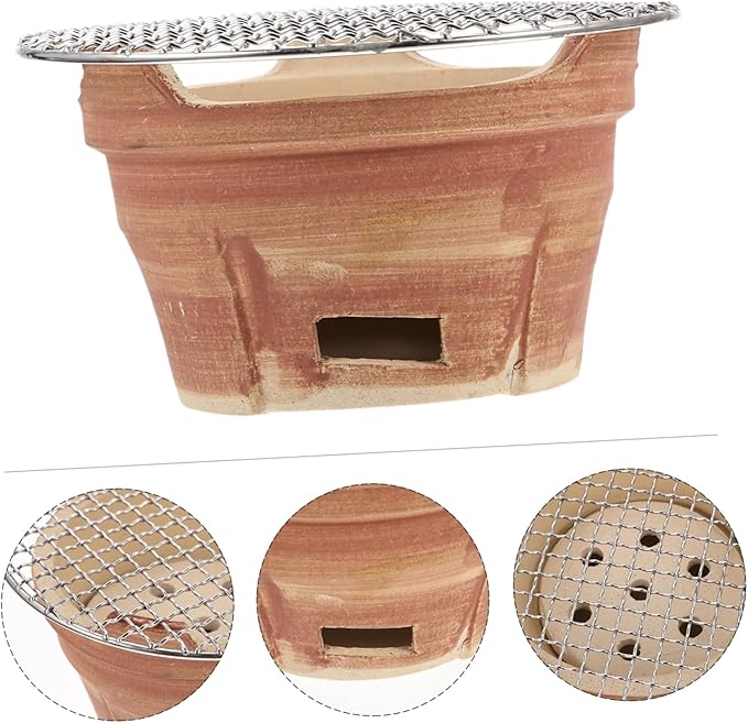 HANABASS Creative Mini Barbecue Stove Grill Insert for Outdoor Grill Barbecue Supplies Sturdy Family Gatherings
