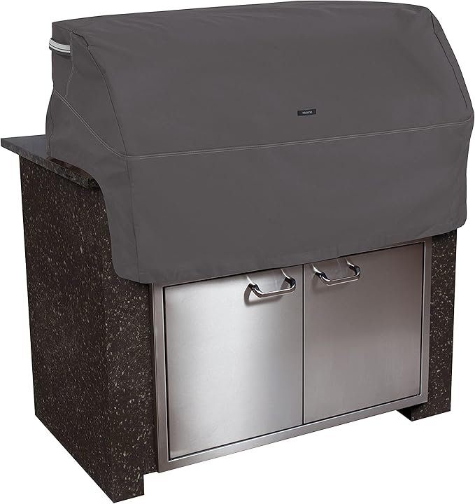 Classic Accessories Ravenna Water-Resistant 57 Inch Built-in BBQ Grill Top Cover