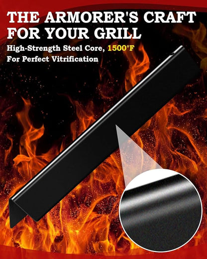 Flavorizer Bars 17.5" and Heat Deflector Replacement for Weber Genesis 300 Series Grill Part, Genesis E310 E320 S310 with Front Control, Fit for Weber Genesis EP310 Grill Accessories 7620 7622